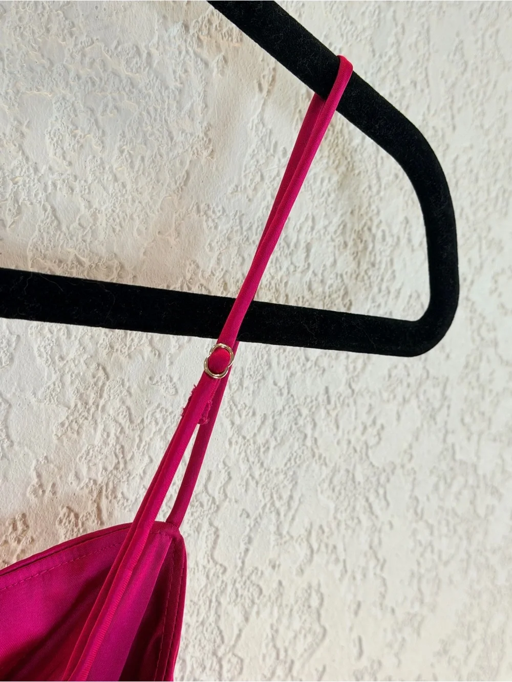 Abercrombie & Fitch Satin Cowl Back Slip Midi Dress in Hot Pink NWT! Size XS